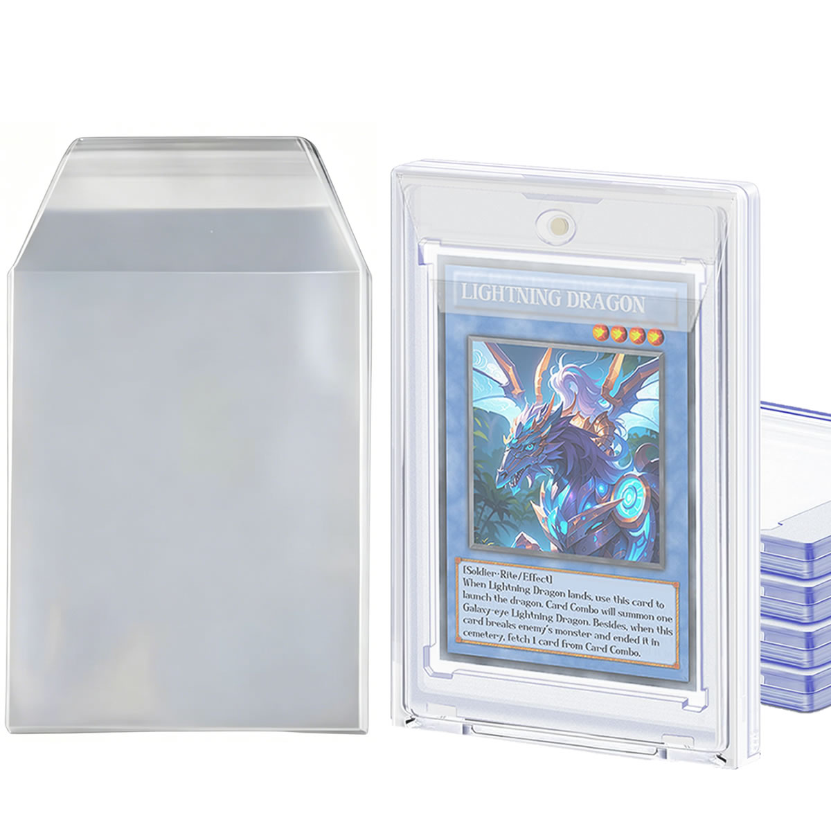 Graded Card Display - 100Pcs 3.2X4.6 카드 슬리브는 35PT 자기