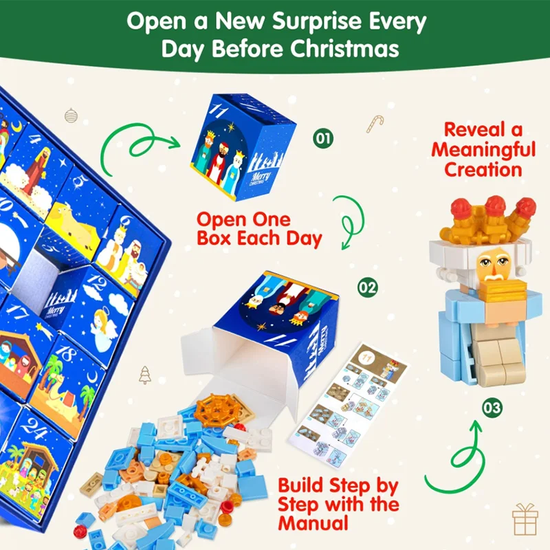 2026년 크리스마스 어드벤트 캘린더 선물 상자, 24 - Building Block Mini 리뷰 및 가격